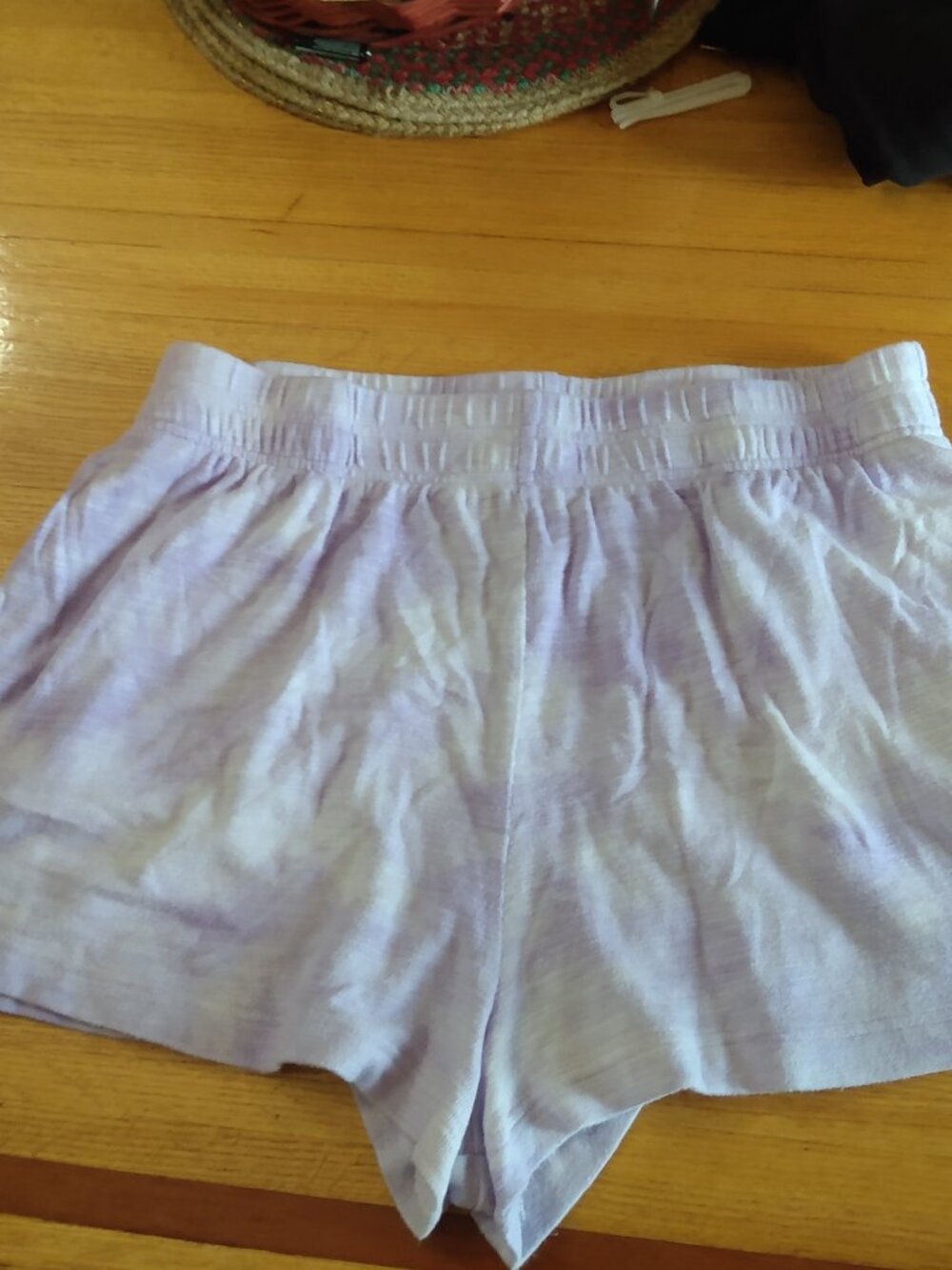 Old Navy Lavender & White PJ Pajama Shorts L